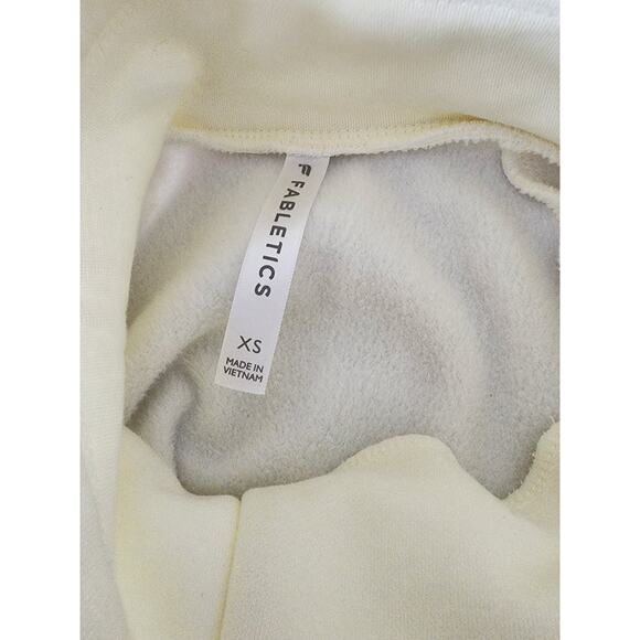 Fabletics Zaylee Eco-Fleece Funnel Neck Top White Women’s Size XS - Picture 6 of 8